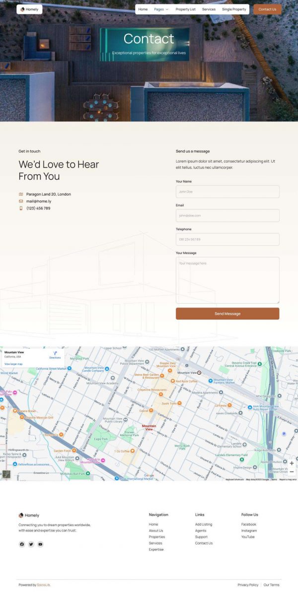 08-contact.jpg Homely - Real Estate & Property Listing Elementor Template Kit